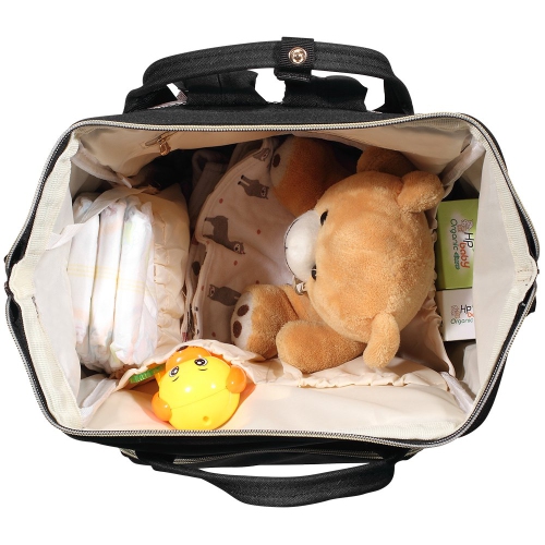 Sac à dos à couches pour bébés; sac à dos de voyage hydrofuge multifonctionnel grande capacité et créatif pour couches