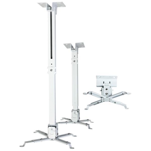 GlobalTone Projector Ceiling Mount Long Pole 25.6" Max 22 Lbs White