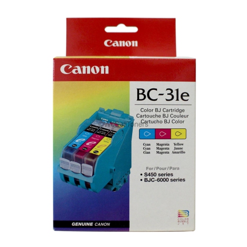 Canon BC-31E Tri-Color Ink Cartridge 4609A003 Genuine New Sealed Box