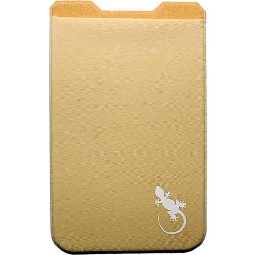 Gecko Travel Tech Phone Wallet - Stick On Card Holder Wallet for Cell Phones - Adhesive Card Pocket - BEIGE