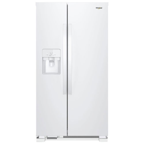 Whirlpool 33.1" 21.2 Cu.Ft. Side-By-Side Refrigerator -White - Open Box -Scratch & Dent