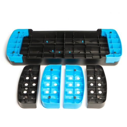PRISP 3-Level Aerobic Stepper Step Platform for Home Gym & Fitness Training (Blue & Black)