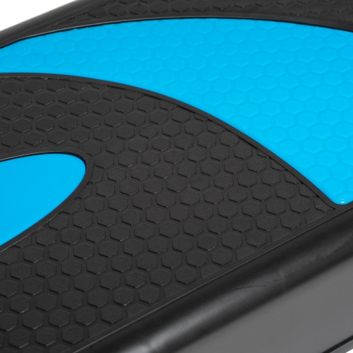 PRISP 3-Level Aerobic Stepper Step Platform for Home Gym & Fitness Training (Blue & Black)