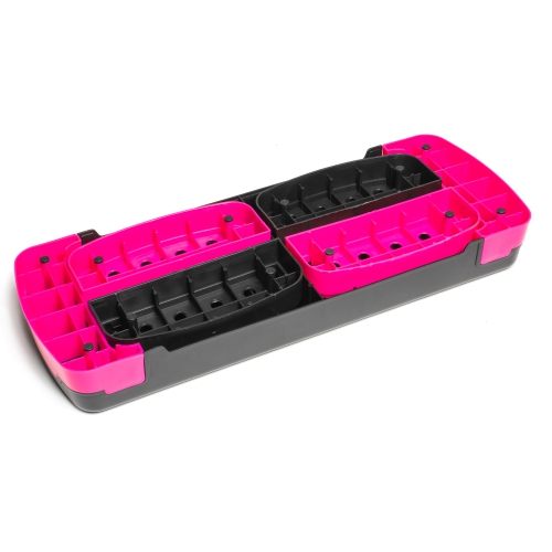 PRISP 3-Level Aerobic Stepper Step Platform for Home Gym & Fitness Training (Pink & Black)