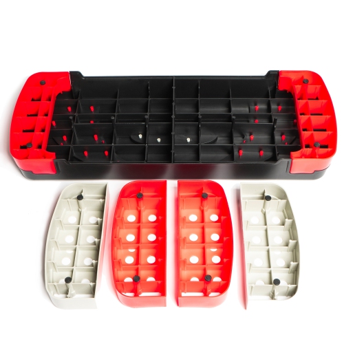 PRISP 3-Level Aerobic Stepper Step Platform for Home Gym & Fitness Training (Red & Black)