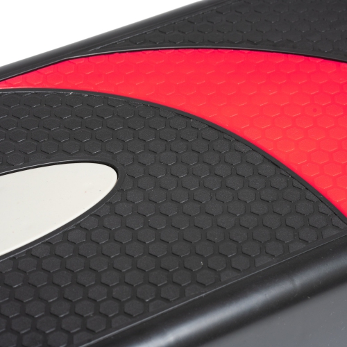 PRISP 3-Level Aerobic Stepper Step Platform for Home Gym & Fitness Training (Red & Black)