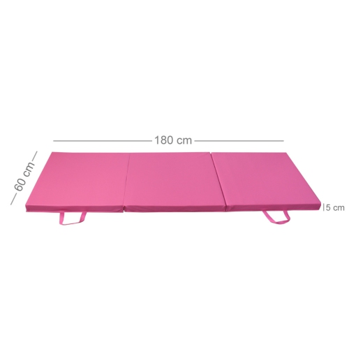 PRISP Tri Folding 6ft Gymnastics, Fitness & Exercise Mat for Home Gym - 180x60x5cm / 6' x 2' x 2"