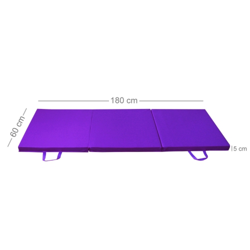 PRISP Tri Folding 6ft Gymnastics, Fitness & Exercise Mat for Home Gym - 180x60x5cm / 6' x 2' x 2"