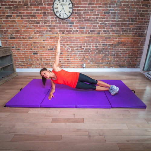 PRISP Folding 10ft Gym Mat for Gymnastics Tumbling & Fitness; for Home 300x120x5cm / 10' x 4' x 2"