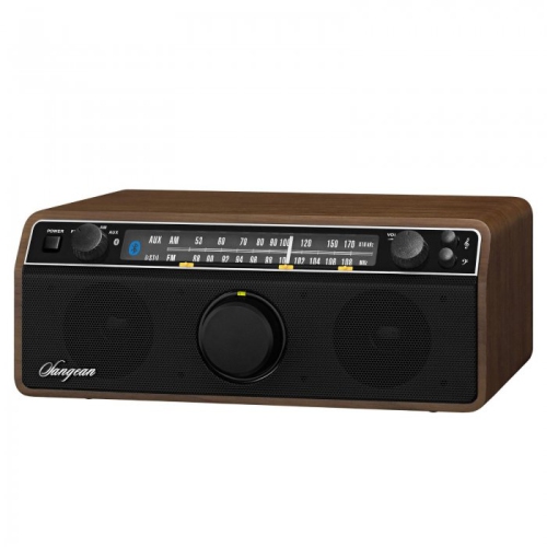 Sangean WR-12BT AM/FM/Bluetooth/AUX Analog Wooden Cabinet Receiver