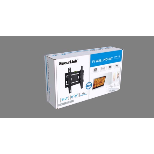 SecurLink Fixed and Tilt 23''-42'' TV mount, Holds up to 110lbs, Max VESA 200x200