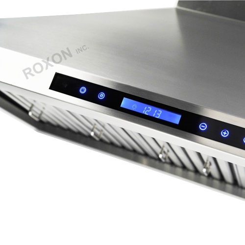 ROXON 900 CFM 30 Inches Range Hood Stainless Steel Wall Mounted Kitchen Exhaust Fan Style RXN-W12-30