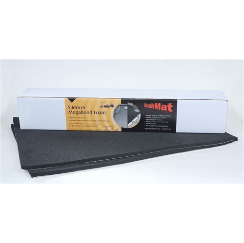 Hushmat Silencer Megabond Thermal Insulation Sound Absorbing Foam 12"x23" 1-2" Thick Sheets