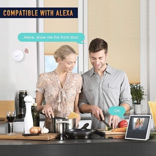 Netvue Belle A.I. Video Doorbell - Black, Facial Recognition, Dynamic Responses, HD & Wide-Angel View