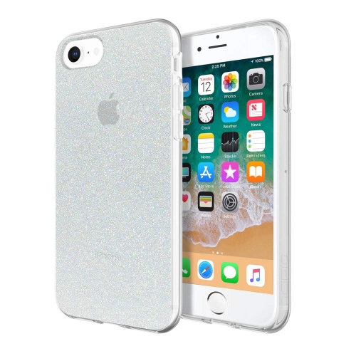 Incipio Apple iPhone 6 6s 7 8 Design Series Case - Iridescent White Glitter