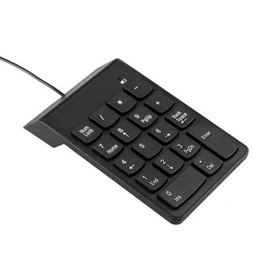 axGear USB Numeric Keypad Number Keyboard Pad Wired Plam Size 18 Keys Black