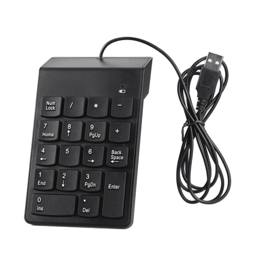 axGear USB Numeric Keypad Number Keyboard Pad Wired Plam Size 18 Keys Black