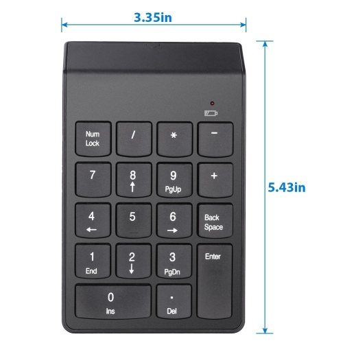 axGear Wireless Numeric Keypad Cordless Number Keyboard Pad 18 Keys 2.4G