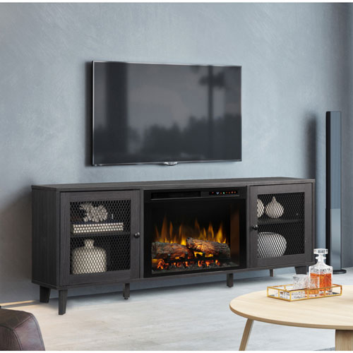 Dimplex Dean 60 Electric Fireplace Tv Stand With Logs Firebox