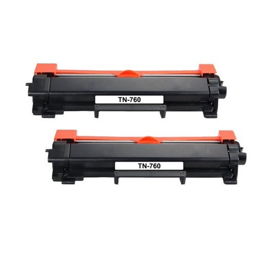 ECSHUB  2 Pack Brother Tn760 / Tn730 Toner Cartridge New Compatible High Yield In Black