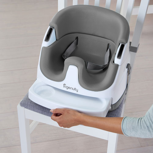 Ingenuity Baby Base 2-in-1 Booster Seat with Tray - Slate