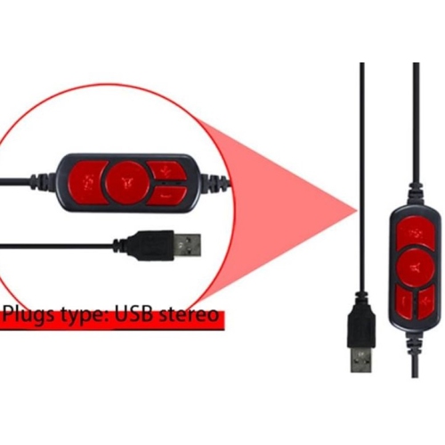 OVLENG Q7 USB Headphones with Mic, Noise Cancelling Earpads