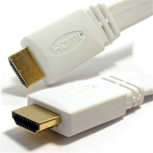 Techcraft Flat HDMI Cable V1.4 Support 3D And Ethernet 1080P 5 Feets White
