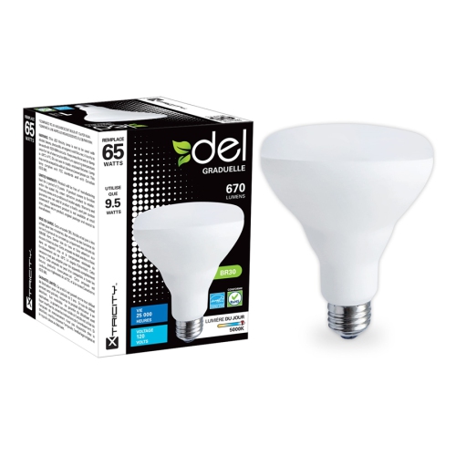 Xtricity LED Bulb BR30/9.5W/120V/E26/670L/ES/day light 5000k dim 1pk.