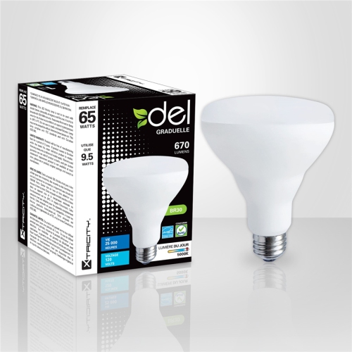Xtricity LED Bulb BR30/9.5W/120V/E26/670L/ES/day light 5000k dim 1pk.