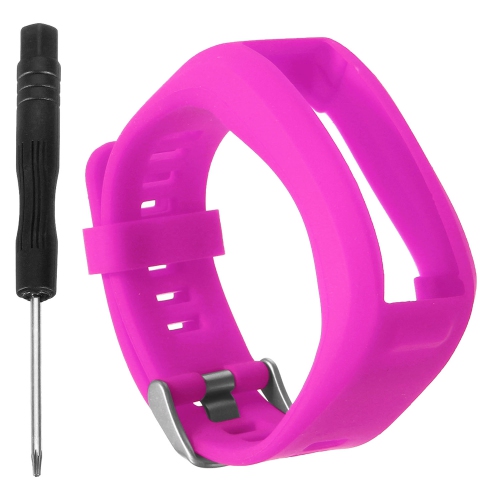 STRAPSCO  Silicone Rubber Replacement Watch Band Strap (With Tool) for Garmin Vivosmart Hr - In Pink