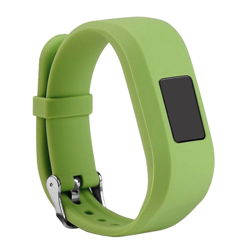 StrapsCo Silicone Rubber Replacement Watch Band Strap for Garmin Vivofit Jr - Green