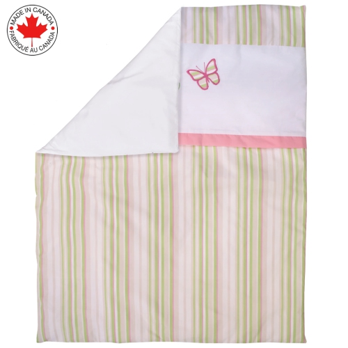 Bebelelo - 5 pieces bedding for baby - pink and green with a Butterfly pattern