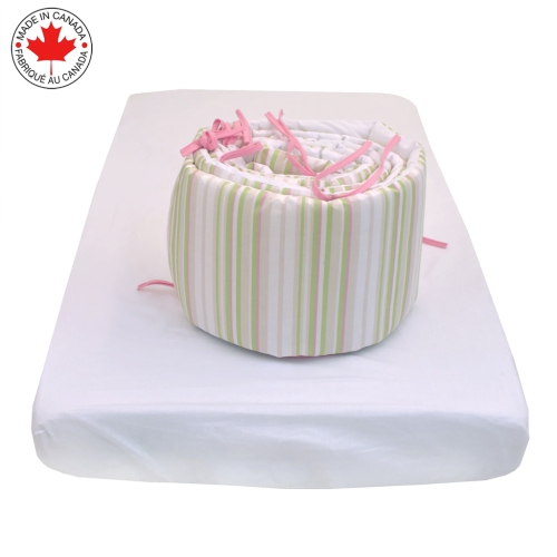 Bebelelo - 5 pieces bedding for baby - pink and green with a Butterfly pattern