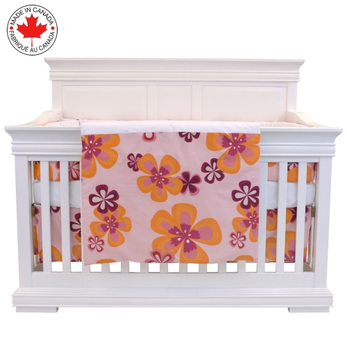 Bebelelo - 5 pieces bedding for baby – pink, orange and fuschia with a Butterfly pattern
