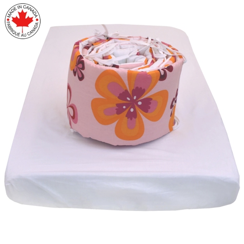 Bebelelo - 5 pieces bedding for baby – pink, orange and fuschia with a Butterfly pattern