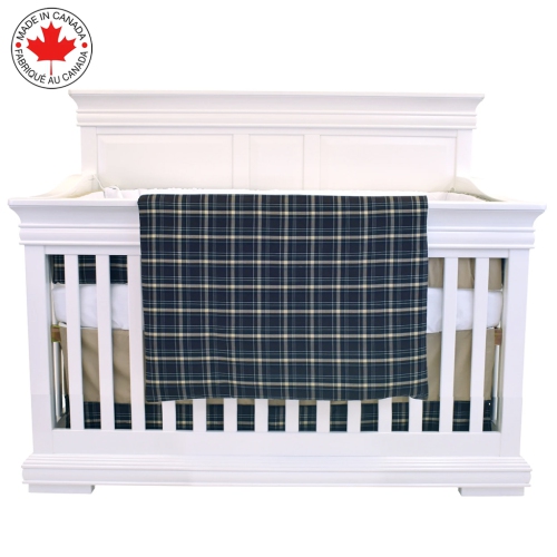 BEBELELO  - 5 Pieces Bedding for Baby – And Brown With A Sheep Pattern In Navy Blue