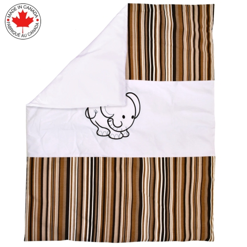 Bebelelo - 5 pieces bedding for baby - brown and beige with an Elephant pattern