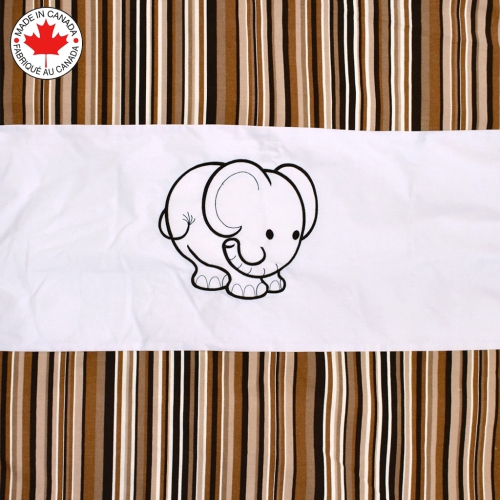 Bebelelo - 5 pieces bedding for baby - brown and beige with an Elephant pattern