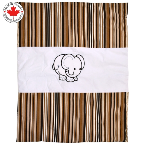 Bebelelo - 5 pieces bedding for baby - brown and beige with an Elephant pattern