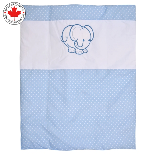Bebelelo - 5 pieces bedding for baby - blue and white with an Elephant pattern