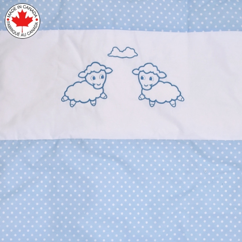 Bebelelo - 5 pieces bedding for baby - blue and white with a Sheep pattern