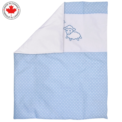 Bebelelo - 5 pieces bedding for baby - blue and white with a Sheep pattern
