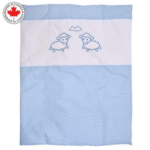 Bebelelo - 5 pieces bedding for baby - blue and white with a Sheep pattern