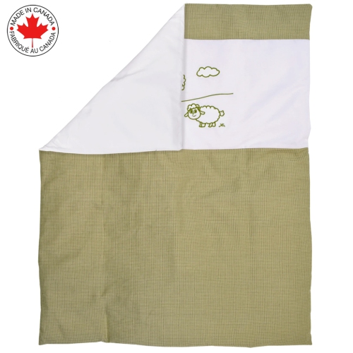 Bebelelo - 5 pieces bedding for baby - beige and green with a Sheep pattern