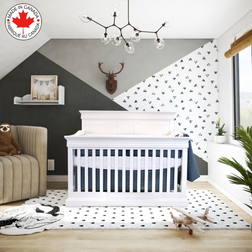 Belelo - 5 pièces de literie pour bébé - bleu et rouge avec un motif de camion de pompier
