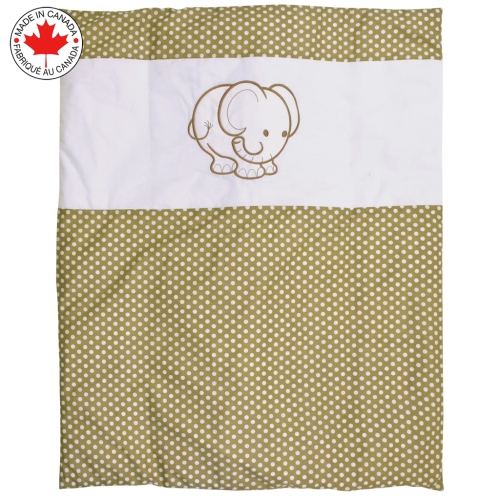 Bebelelo - 5 pieces bedding for baby - beige and white with an Elephant pattern