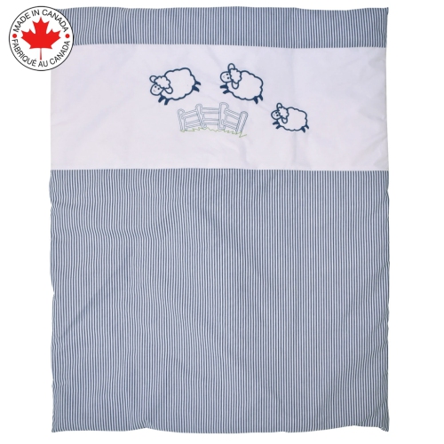 Bebelelo - 5 pieces bedding for baby - blue and white with a Sheep pattern