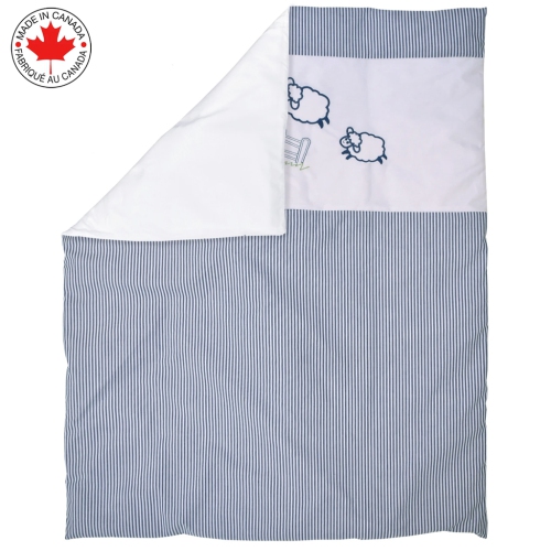 Bebelelo - 5 pieces bedding for baby - blue and white with a Sheep pattern