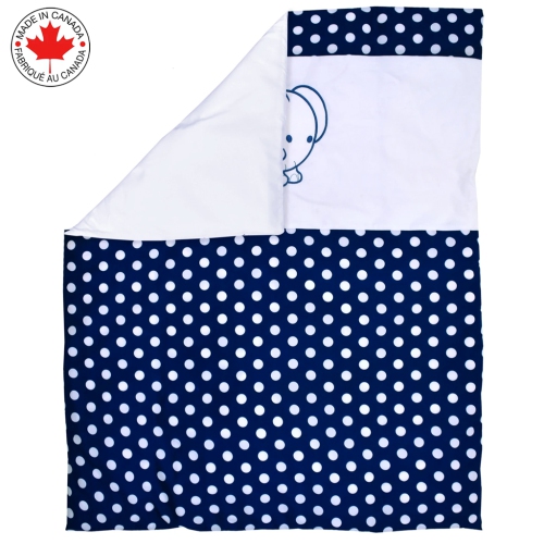Bebelelo - 5 pieces bedding for baby – navy blue and white with an Elephant pattern
