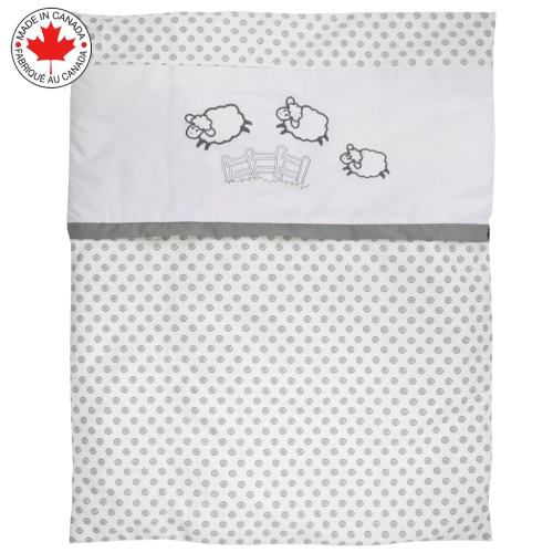 Bebelelo - 5 pieces bedding for baby - grey and white with a Sheep pattern